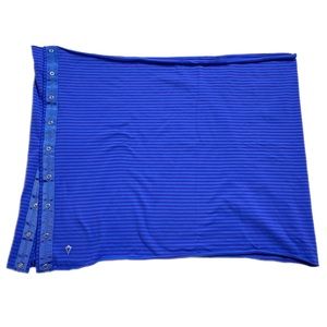 Lululemon Ivivva Village Chill Scarf Blue Striped Infinity Snaps OS